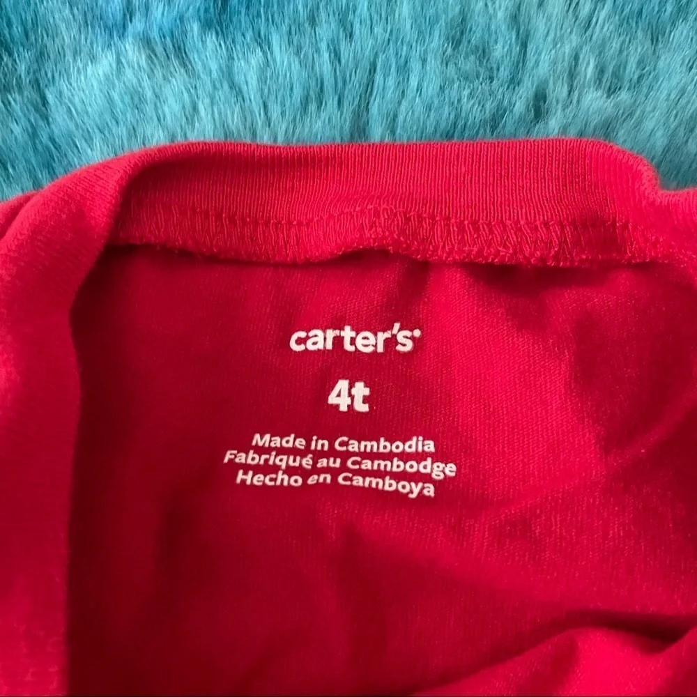 Carter’s Red Long Sleeve Graphic Tee Size 4T Toddler Girl